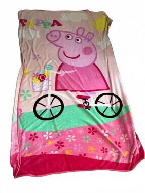 Peppa pig bike blanket plush girls boys kids cartoon [COPY]